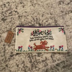 Recycled zip pouch $10 new with tags